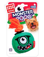 Игрушка для собак GiGwi Monster Rope Монстр с пищалкой и веревкой