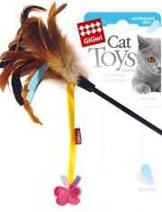 Дразнилка для кошек GiGwi Cat Toys с бабочкой и перьями