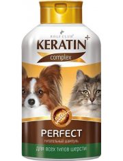 Шампунь для кошек и собак Rolf Club Keratin+Perfect питательный