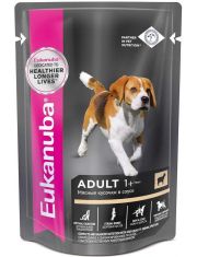 Влажный корм для собак Eukanuba Adult с ягненком в соусе