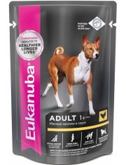 Влажный корм для собак Eukanuba Adult с курицей в соусе