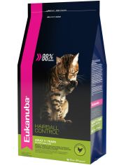 Сухой корм для кошек Eukanuba Adult Hairball Control способствующий выведению комочков шерсти