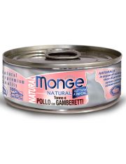 Консервы для кошек Monge Cat Natural Тунец с курицей и креветками