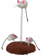 Игрушка для кошек Trixie Мышь на подставке с кошачьей мятой