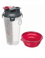 Контейнер для еды и воды Trixie  пластиковый с силиконовой миской