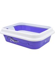 Туалет для кошек Zooexpress Мегакис с рамкой, сеткой и рисунком