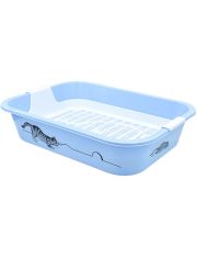 Туалет для кошек Zooexpress Мегакис с сеткой и рисунком