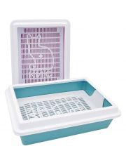 Туалет для кошек Zooexpress Кис глубокий с рамкой и сеткой