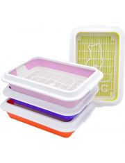 Туалет для кошек Zooexpress Кис с сеткой и рамкой, большой