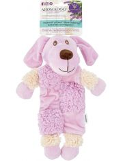 Игрушка для собак AromaDog Собачка с 3-мя пищалками, сиреневая с натуральным эфирным маслом лаванды