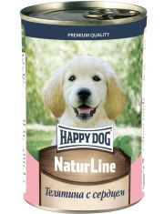 Консервы для щенков HAPPY DOG Natur Line Телятина с сердцем