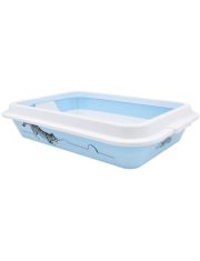 Туалет для кошек Zooexpress Кис большой с рамкой, сеткой и рисунком