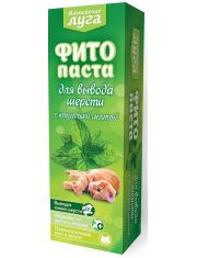 Фитопаста для кошек Альпийские луга выведение шерсти с кошачьей мятой