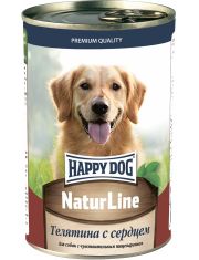 Консервы для собак HAPPY DOG Natur Line Телятина с сердцем