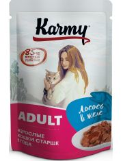 Влажный корм для кошек Karmy Adult Лосось в желе