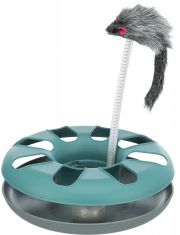 Игрушка-трек для кошек Trixie с мячиком и мышкой на пружине