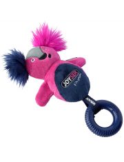 Игрушка для собак Joyser Puppy Squirrel with Ring Белка с резиновым кольцом и пищалкой, розовая