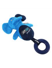 Игрушка для собак Joyser Puppy Elephant with Ring Слоник с резиновым кольцом и пищалкой, голубой
