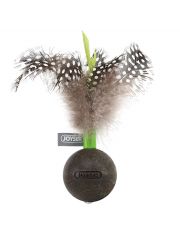 Игрушка для кошек Joyser Catnip Ball Мячик из кошачьей мяты с перьями, с эффектом колебания, 13 см