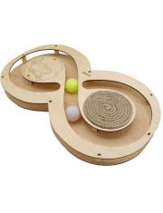 Игровой комплекс для кошек GoSi Восьмерка с шариками и когтеточкой из каната
