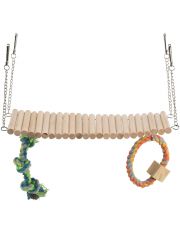 Мостик для хомяков Trixie подвесной с верёвкой для игр и верёвочным кольцом