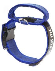 Ошейник для собак Color & Gray закрытая ручка + скрытый локер, сине-серый