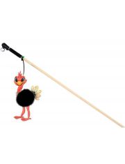 Удочка-дразнилка для кошек GoSi Страус на веревке