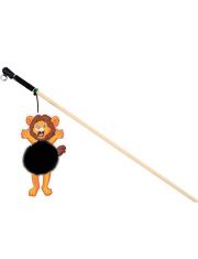 Удочка-дразнилка для кошек GoSi Лев на веревке