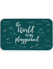Коврик под миски "Playground", бирюзовый 