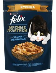 Влажный корм для кошек Felix Мясные ломтики с курицей