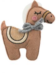 Игрушка для кошек Trixie Лошадь с кошачьей мятой из текстиля