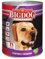 Консервы для собак BIGDOG Телятина с овощами