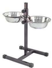 Кормушка для собак Дарэлл металлическая, регулируемая, шагрень