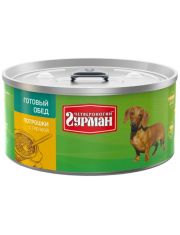 Консервы для собак Четвероногий гурман Готовый обед Потрошки с гречкой