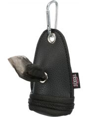 Контейнер для уборочных пакетов за собаками Trixie из искусственной кожи с карабином