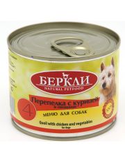 Консервы для собак Berkley #4 Перепелка с курицей и овощами