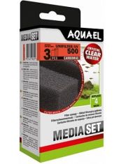 Губки для фильтра Aquael Uni Filter 750/1000 сменные с наполнителем Carbomax 3 шт в упаковке