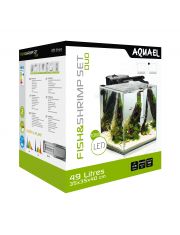 Аквариум Aquael Fish&Shrimp Set Duo Led куб, черный 49 л