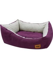 Лежанка пухлик для животных Zooexpress Эколен косая, баклажан