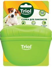 Сумка для лакомств Triol Фитнес силиконовая, зеленая