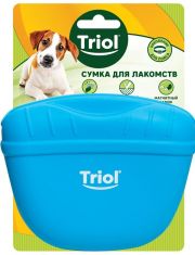 Сумка для лакомств Triol Фитнес силиконовая, голубая