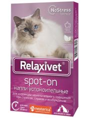 Капли для кошек и собак Relaxivet Spot-on успокоительные на холку