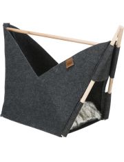 Лежак-пещера для животных Trixie Elise из войлока, антрацит