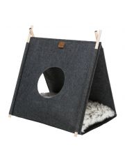 Лежак-пещера для животных Trixie Elfie из войлока, антрацит