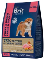 Сухой корм для щенков крупных и гигантских пород Brit Premium Dog Puppy and Junior Large and Giant Курица