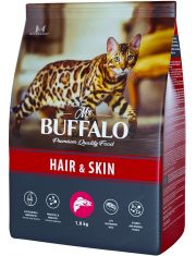 Сухой корм для кошек Mr.BUFFALO Hair & Skin с лососем для чувствительной кожи