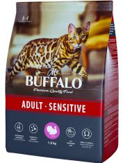 Сухой корм для кошек Mr.BUFFALO Adult Sensitive с индейкой для чувствительного пищеварения