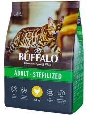 Сухой корм для кошек Mr.BUFFALO Adult Sterilized стерилизованных с курицей