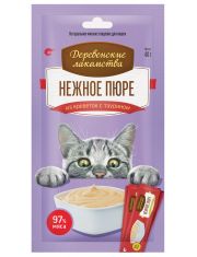 Нежное пюре для кошек Деревенские лакомства Креветки