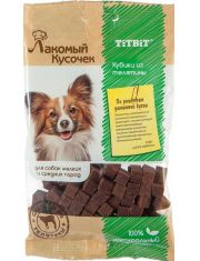 Лакомство для собак TiTBiT Лакомый кусочек Кубики из телятины